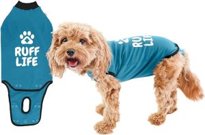 BellyGuard - Dog Recovery Suit, Post Surgery Dog Onesie for Male and Female Dogs, Comfortable Cone Alternative for Large and Small Dogs, Soft Cotton Covers Wound, Stitches. Patented Easy Potty System.