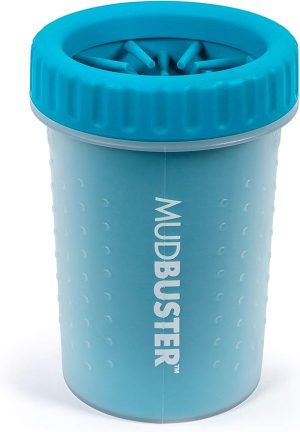 Dexas MudBuster Portable Dog Paw Cleaner, Medium, Blue