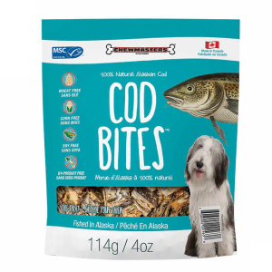 Chewmasters Cod Bite Dog Treats,114 g (4 oz)