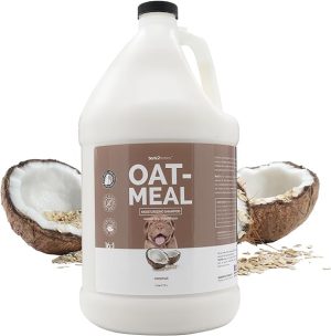 Bark 2 Basics Oatmeal Dog Shampoo, 1 Gallon - Natural Colloidal Oatmeal, Natural Ingredients, Calms Dry Itchy Irritated Skin, Moisturizes and Soothes The Skin and Coat, Professional Grade