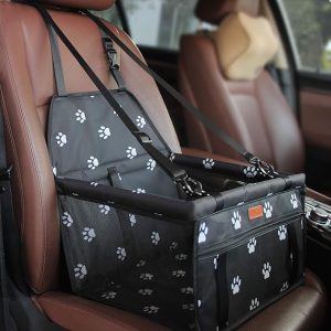 BYGD Dog Car Seat, Puppy Pet Seats with Upgrade Support Rod Breathable and Foldable Pet Dog Booster Seat and Travel Carrier Cage with Seat Belt, Pet Dog Car Portable Seat Suitable for Small Pets